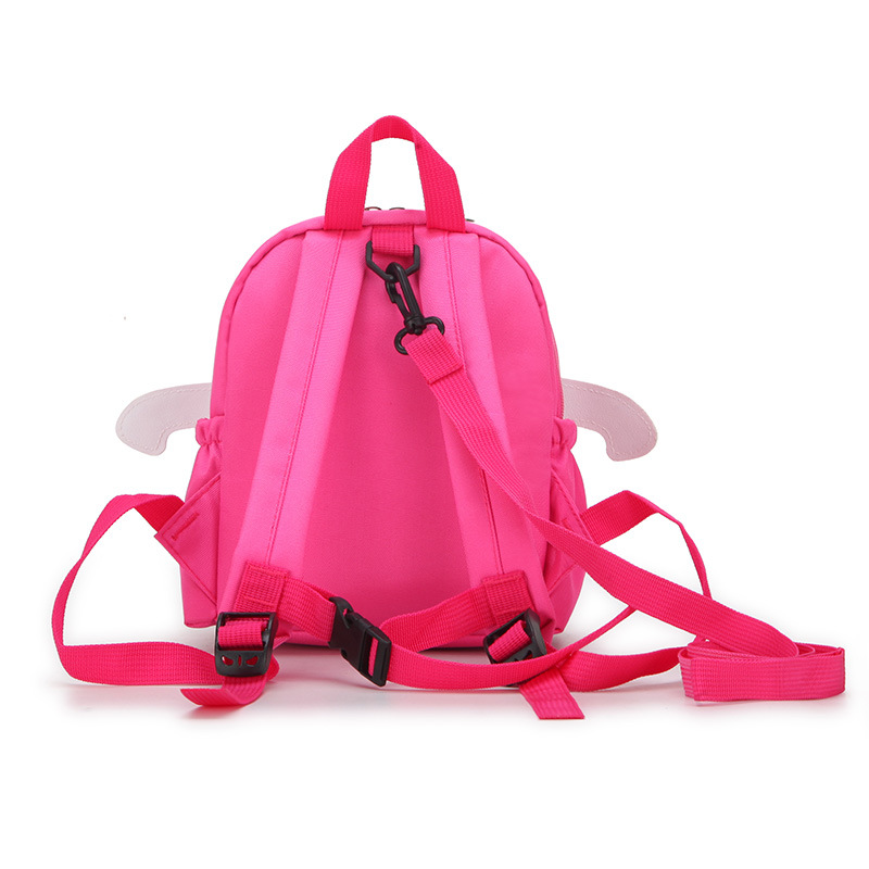 New children's cartoon backpack, kindergarten anti-wandering chest buckle little horse unicorn bag, customizable student bag Specification image