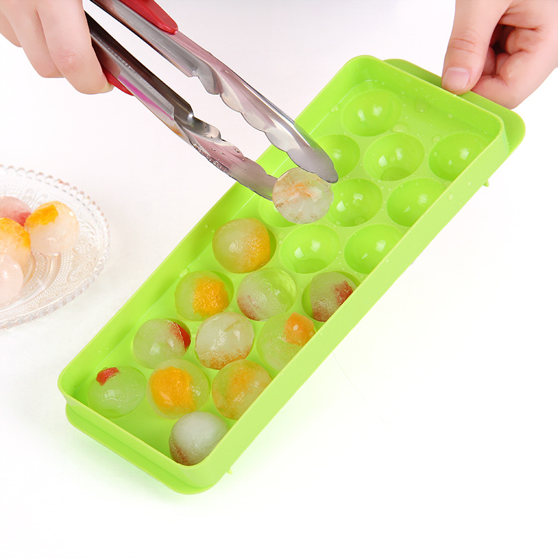 Circular ice box ice cube tray mold, household ice cube storage box, creative ice maker ice mold Specification image