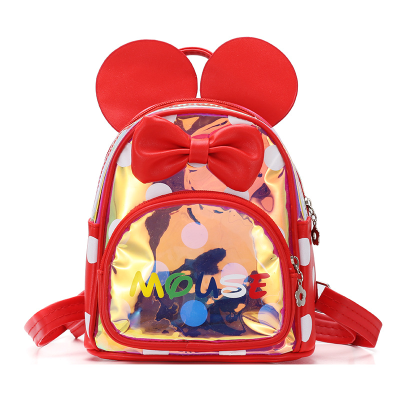 Lucky Little Pig's new kindergarten children's bag, children's laser schoolbag, 2-5 years old cute little bag, anti-wandering wholesale Item Picture
