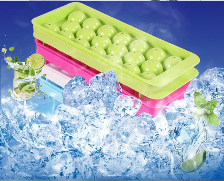 Circular ice box ice cube tray mold, household ice cube storage box, creative ice maker ice mold details Picture