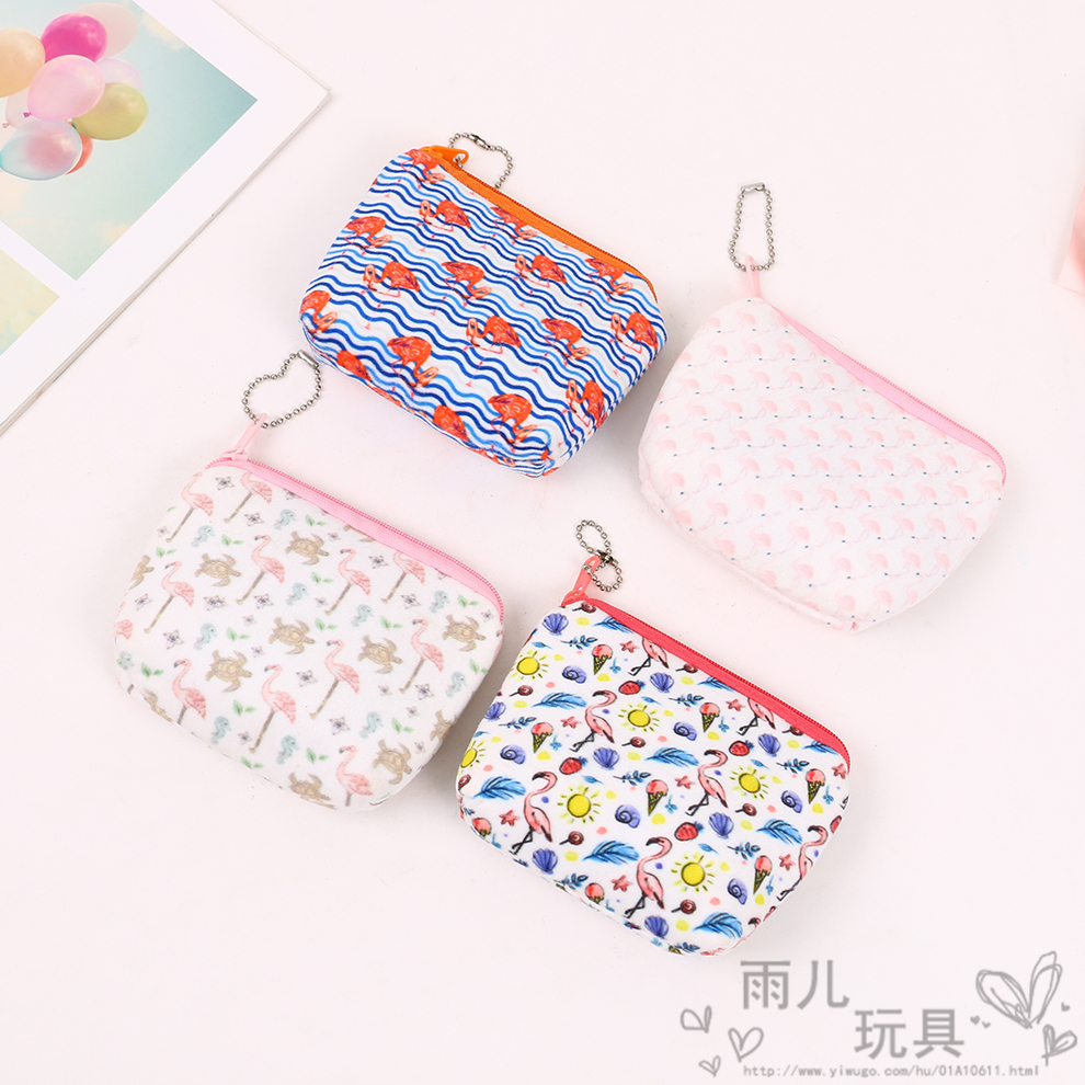 Fashionable printed pocket small women's coin purse, Korean style cute summer fresh and clean, ins coin bag, small and portable