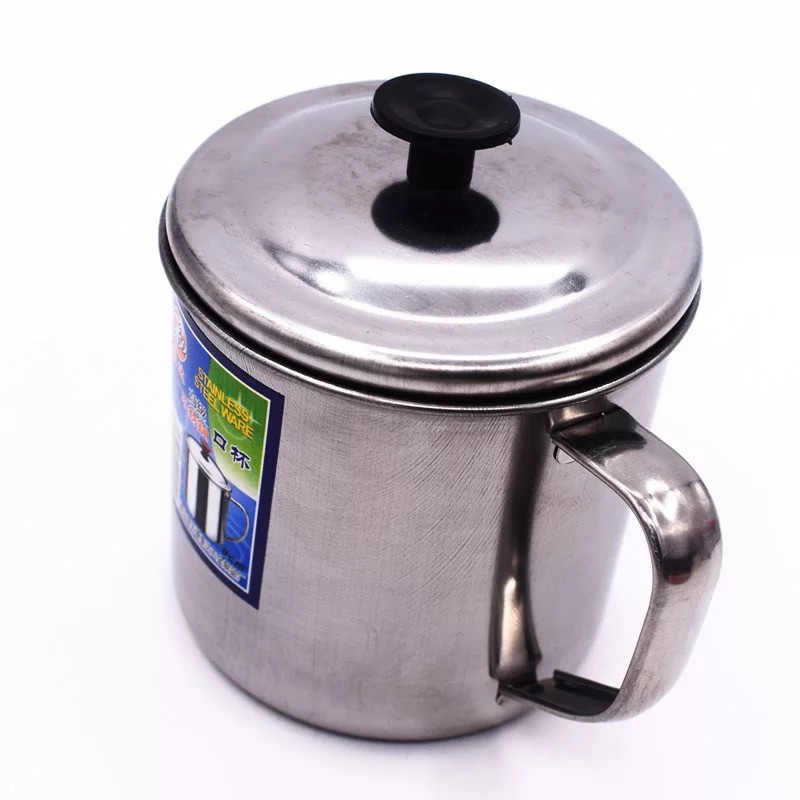 05 Thickened stainless steel No. 10 mouth cup, 410 magnetic small tea VAT, kindergarten children's water cup with handle, cheap available Application Scenario