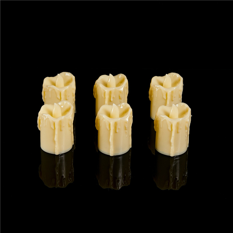 Integrated wick, small tea wax simulation tearful LED electronic candle lamp, Easter birthday decoration luminous candle Application Scenario