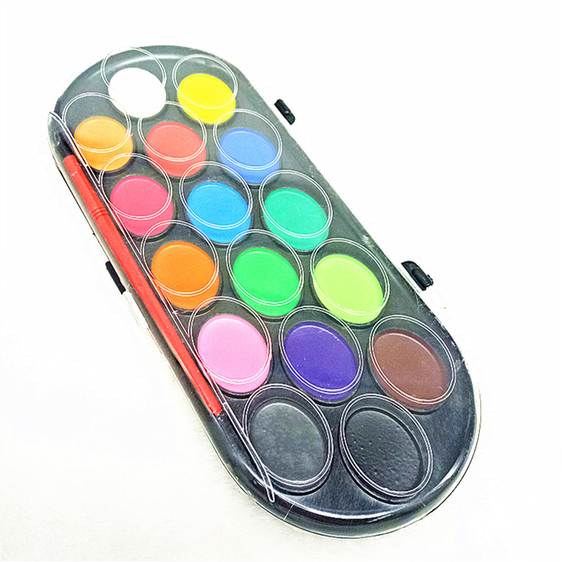 Factory direct sales of 16-color paint sets, solid paints, children's painting paints, pens, graffiti paintings, wholesale two-yuan supply Item Picture