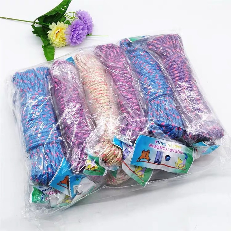 Thickened drying rope, nylon anti-slip and windproof drying rope, outdoor drying rope for clothes and quilts, 10-meter OPP bag