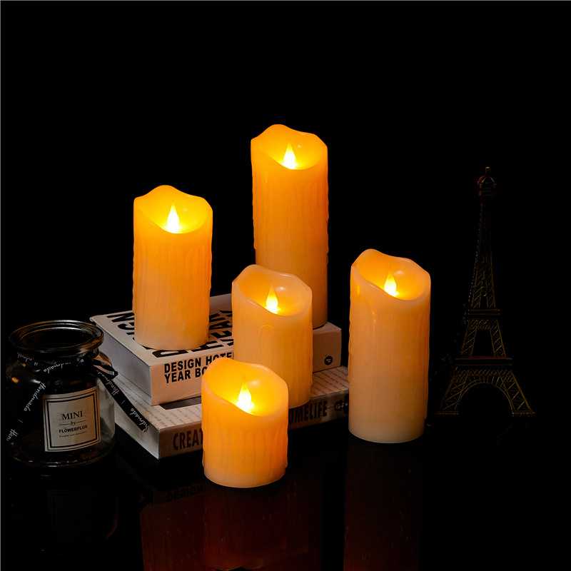 Led electronic candle lamp Paraffin wax candle in bar and club scene atmosphere lamp lamp for Buddha fake candle