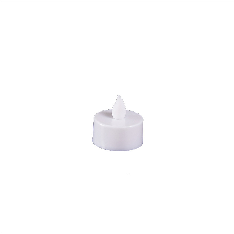 Manufacturer wholesale cross-border best-selling led electronic candle lamps, milky white core small tea wax flameless flickering candle lamps Item Picture
