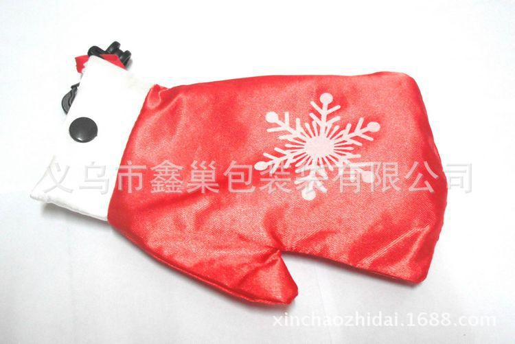 Creative Christmas hats and shoes in stock, polyester flannel Christmas portable folding hand-carry Christmas shopping bags manufacturer wholesale Item Picture