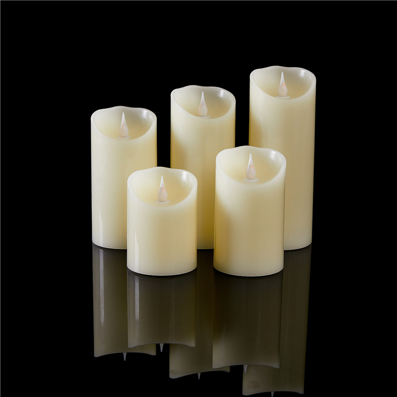 Wave-shaped mouth simulation led electronic candle lamp paraffin bar scene arrangement Romantic wedding decoration fake candle Application Scenario