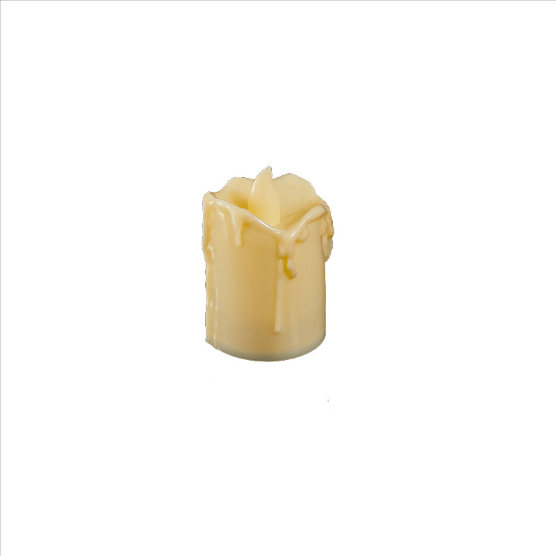 Integrated wick, small tea wax simulation tearful LED electronic candle lamp, Easter birthday decoration luminous candle Item Picture