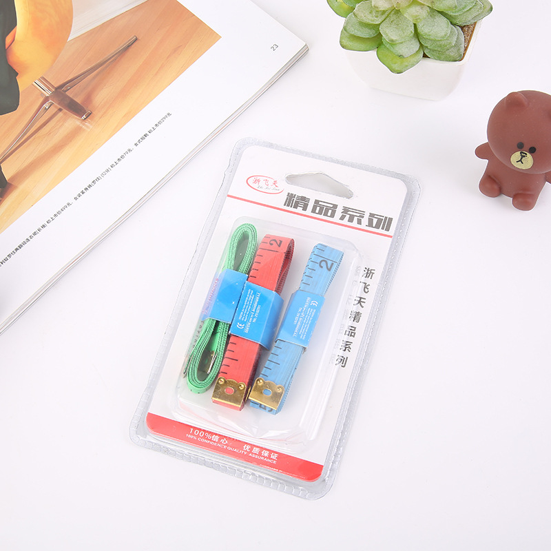 Wholesale two yuan supply three tape tape cloth tape measuring clothes tape soft tape color tape tape