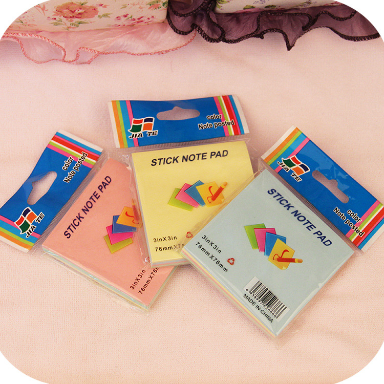 7.6CN *7.6cm Sticky note paper DIY sticky note paper square color sticky note