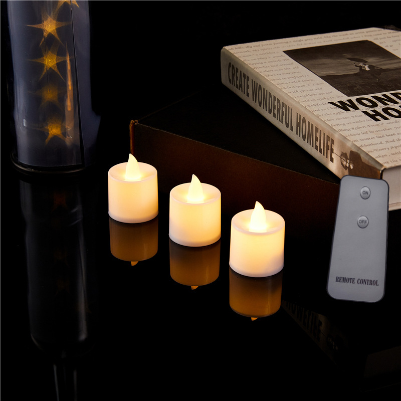 Factory direct sales of remote control candles, LED electronic candles, simulation candles, wholesale of seven-color small tea wax, ambient lighting