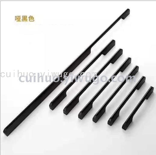 Cabinet door handle matte black American-style engineering pull, aluminum alloy long pull, cabinet furniture hardware Application Scenario