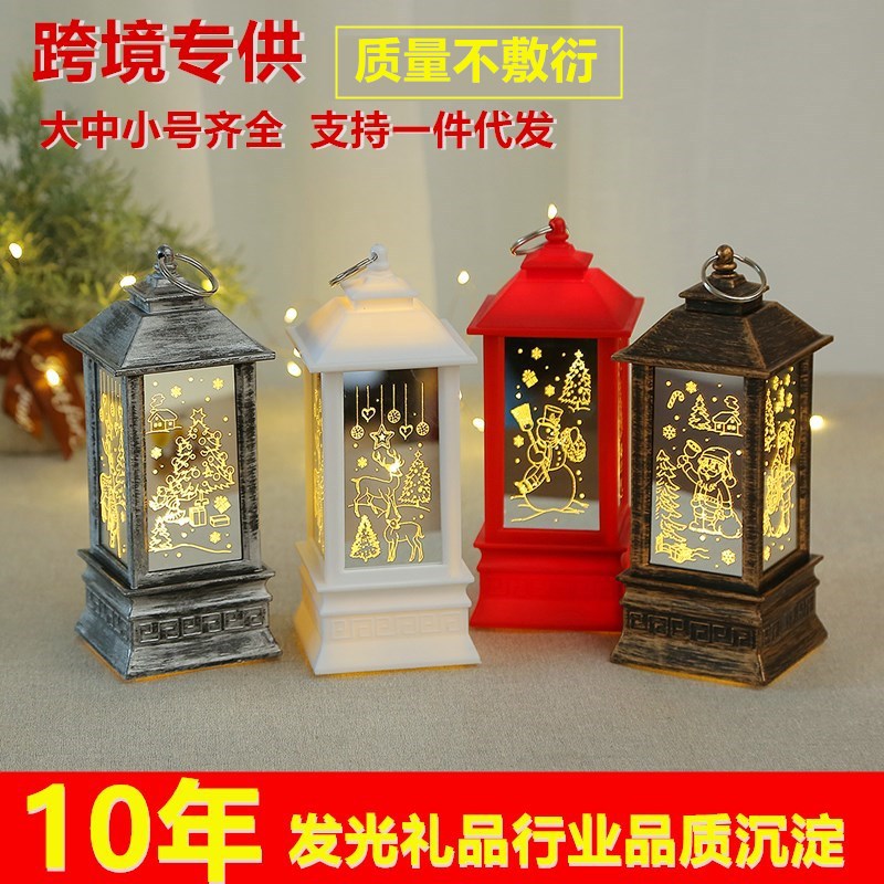 Cross-border wholesale of Christmas flame wind lights, Santa Claus decorations, Christmas gifts, LED illuminated ornaments, candlestick lights details Picture