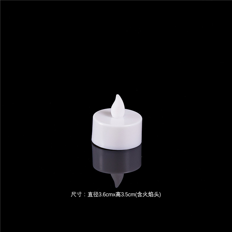 Manufacturer wholesale cross-border best-selling led electronic candle lamps, milky white core small tea wax flameless flickering candle lamps Application Scenario