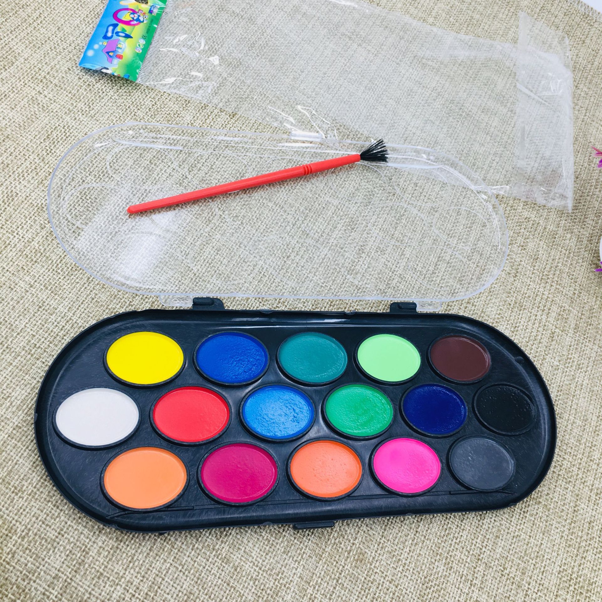 Factory direct sales of 16-color paint sets, solid paints, children's painting paints, pens, graffiti paintings, wholesale two-yuan supply Specification drawing