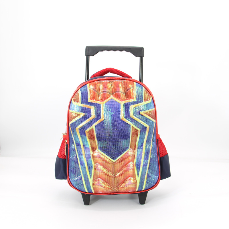 New primary school trolley schoolbag, cartoon cute unicorn backpack, Spider-Man trolley bag, Captain America schoolbag Application Scenario