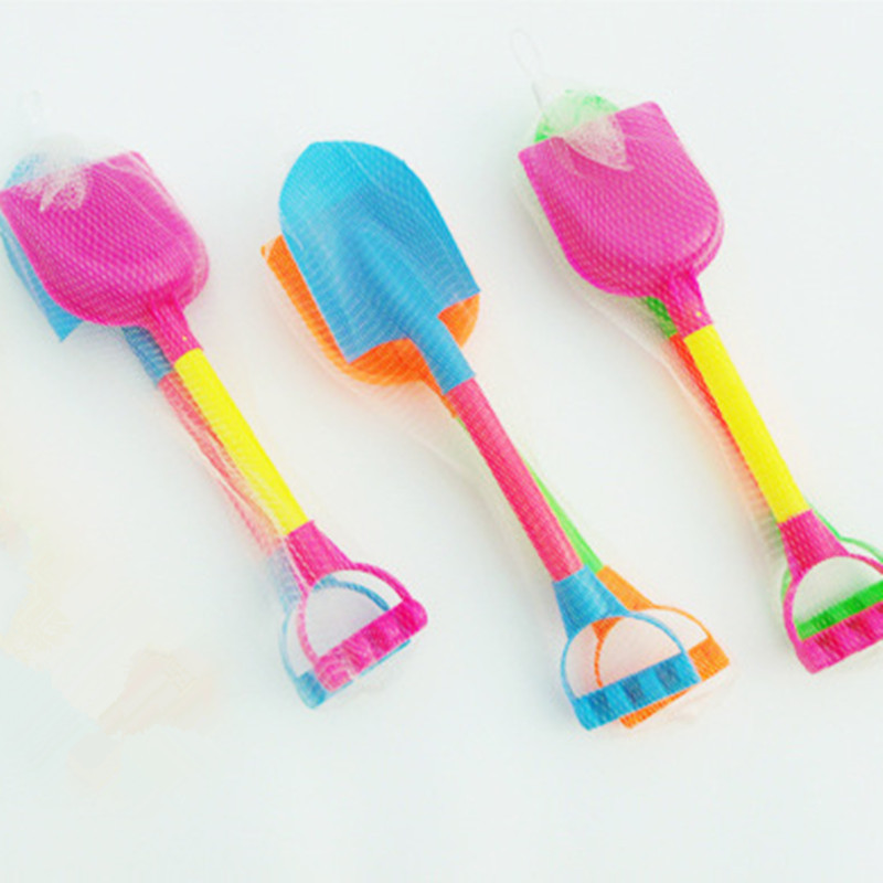 Factory direct sales of children's toys, beach shovels, plastic snow removal shovels, net bags, 2 large 40cm toy shovels Item Picture