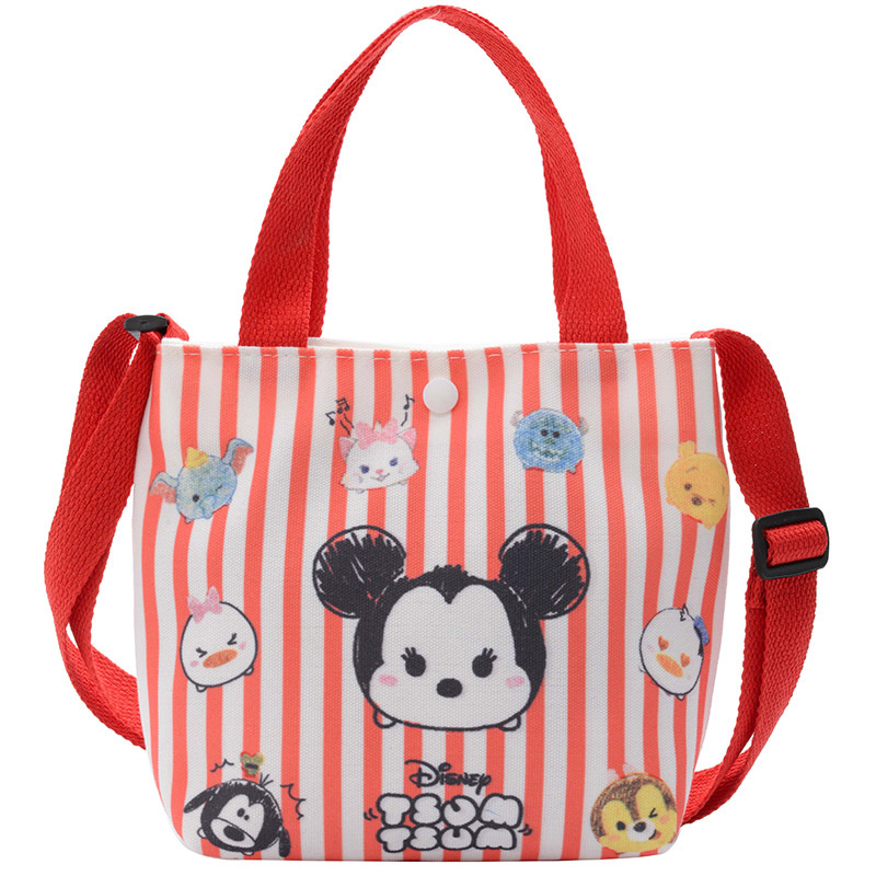 Korean children's bags 2021 New style trendy canvas hand-held shoulder bag, cute cartoon girl crossbody bag, coin purse Item Picture