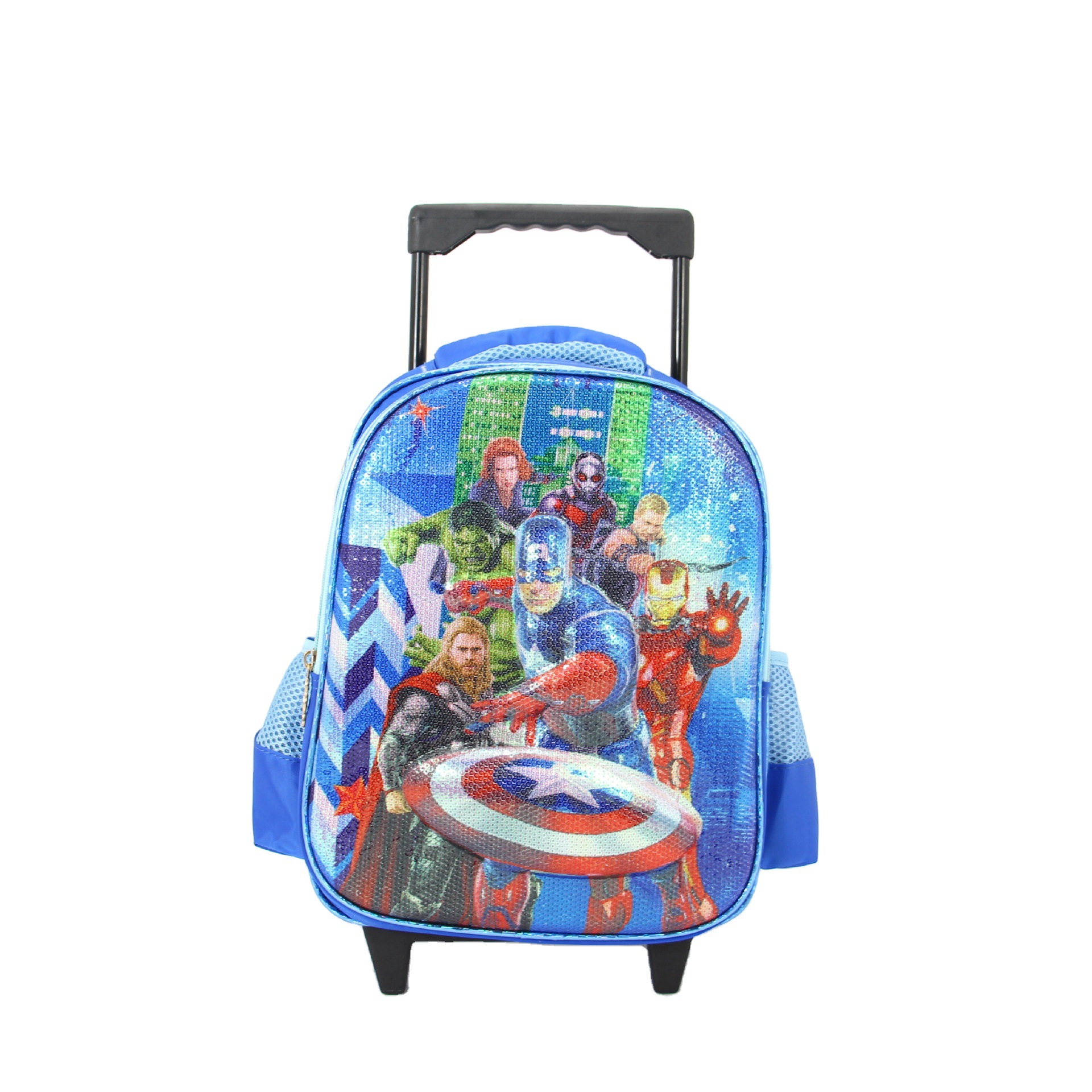New primary school trolley schoolbag, cartoon cute unicorn backpack, Spider-Man trolley bag, Captain America schoolbag Item Picture