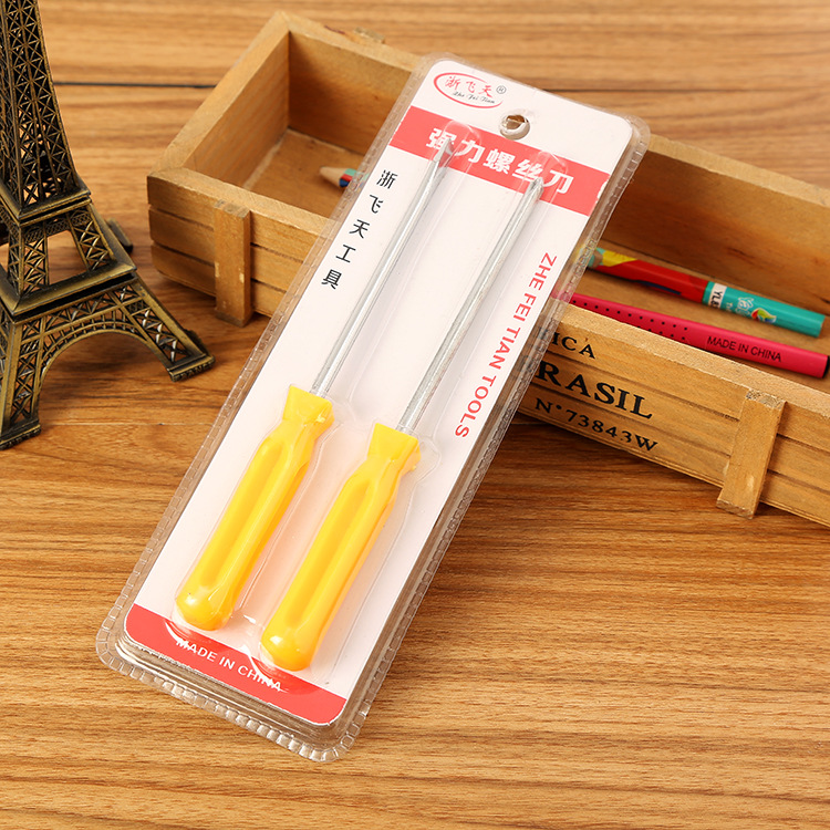 Binario cambio de cono conjunto cruz una palabra dos destornillador amarillo conjunto de dos yuan tienda supervalor venta caliente