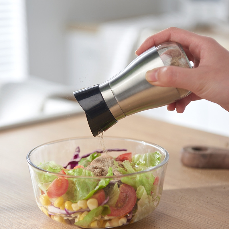 Creative stainless steel seasoning bottle, pepper bottle