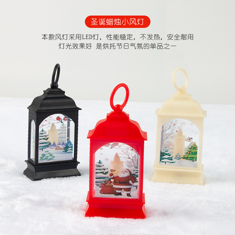 Cross-border Christmas decorative lanterns, illuminated elderly people, snowmen, reindeer ornaments, Christmas creative European-style wind lamps wholesale Application Scenario