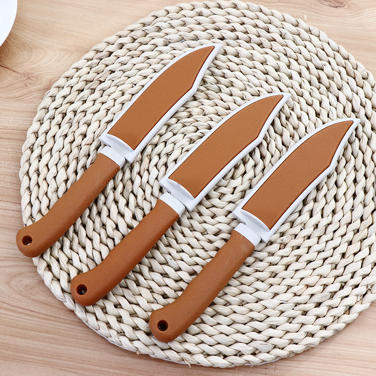 Two-person store department store yellow sleeve knife, stainless steel fruit knife, household travel portable knife with sleeve, small knife for cutting fruits and peeling