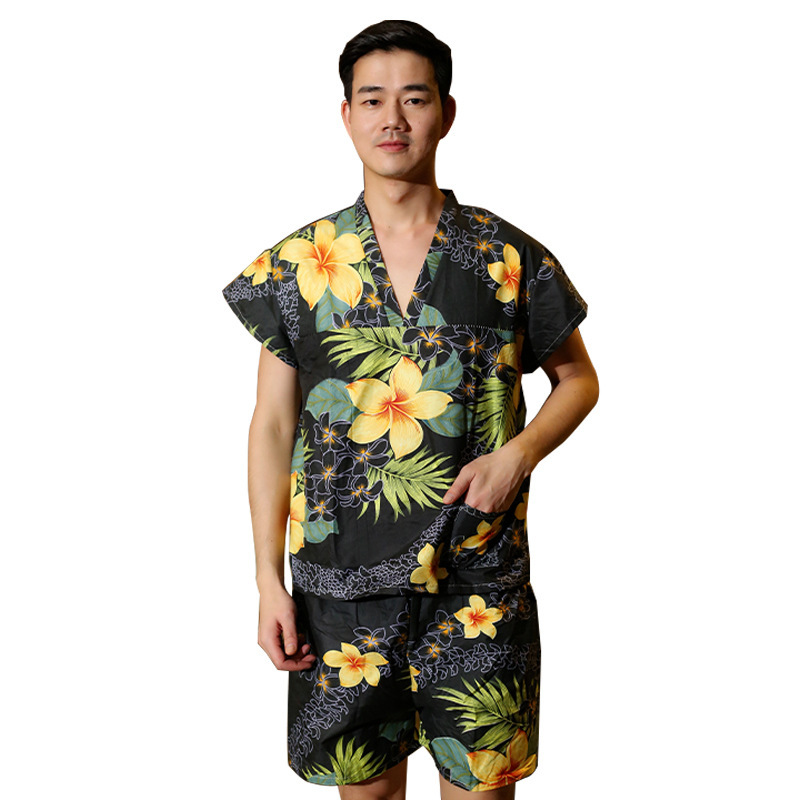 Disposable sweat sauna suits, bath suits, Japanese bathrobes, summer bathrobes, men's and women's bathrobes, hotel bath center sauna suits Item Picture