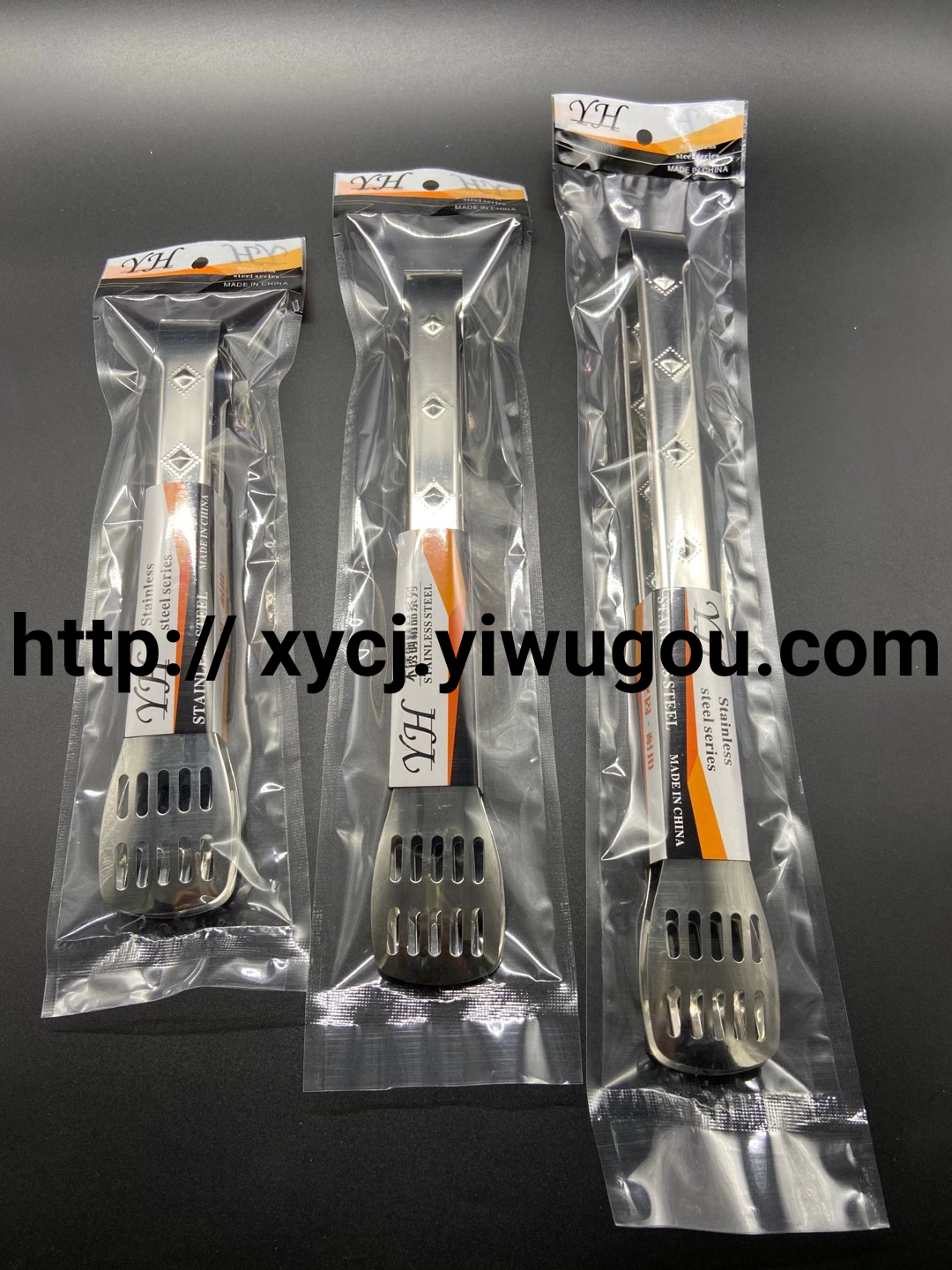 New stainless steel food tongs