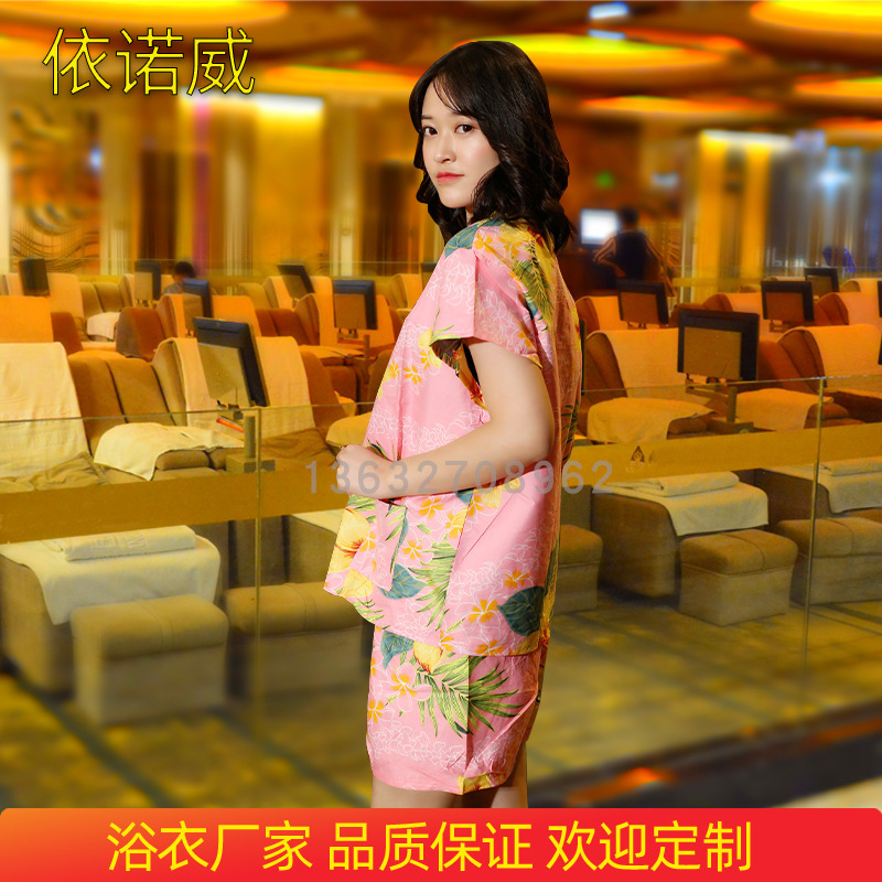 Disposable sweat sauna suits, bath suits, Japanese bathrobes, summer bathrobes, men's and women's bathrobes, hotel bath center sauna suits Application Scenario