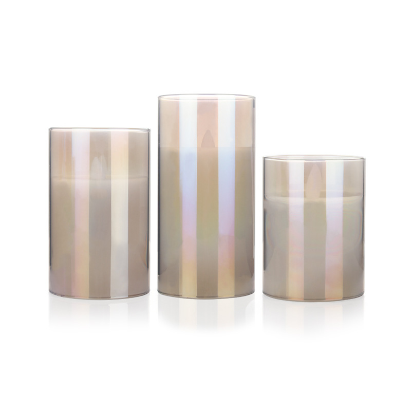 Colorful glass cups, simulated led electronic candle lights, Valentine's Day proposal, birthday, wedding, confession, New Year decoration Item Picture