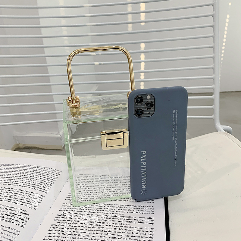 New acrylic women's bag style 2021 crossbody single-shoulder bag, a niche Instagram influencer hand-held transparent box bag, trendy Application Scenario