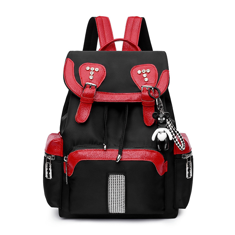 The 2021 back-to-school season's new Korean-style, fashionable and simple, color-blocking, large-capacity, versatile travel student backpack is a trend Item Picture