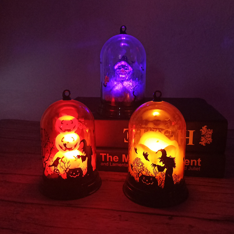 Cross-border wholesale of Halloween lampshades, pumpkins, witches, black cats, candles, led lights, ghost Festival, haunted house lighting fixtures Application Scenario