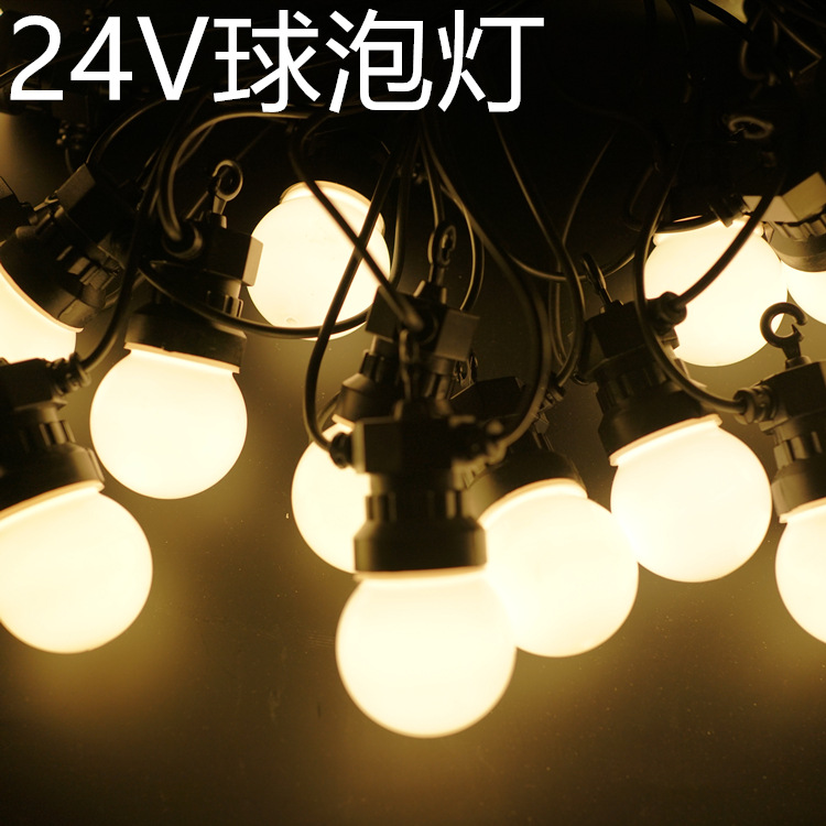 LED bulb string, transparent G50 bulb, waterproof decorative handicrafts and ornaments