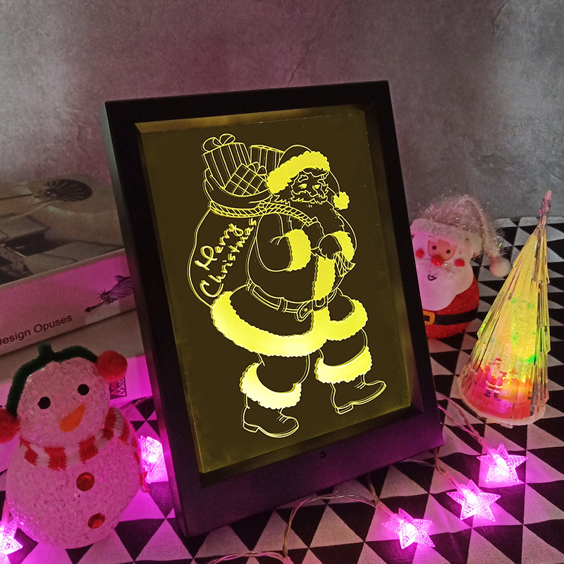 The manufacturer's Christmas seven-color illuminated decorative items, led lights, photo frames, color-changing display stands, ambient lights, and gifts can be customized