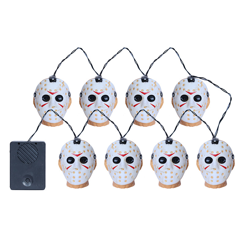 2021 New Halloween Decoration Ghost Festival Jason led light String, Skull Ghost Eye Ghost Pumpkin decorative light string Item Picture