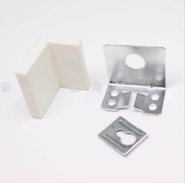 Piezas de conexión de plástico código de suspensión con chapa de hierro código de esquina ángulo recto código de suspensión muebles hardware accesorios details Picture