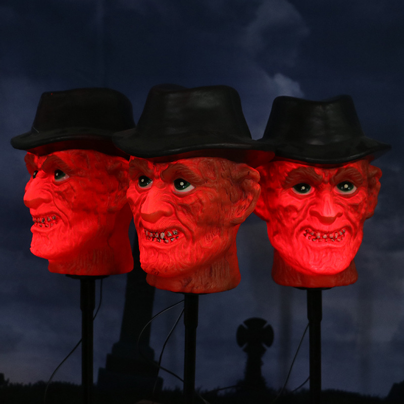 Cross-border supply of Halloween decorative gifts, Freddy ground insert lights, creative atmosphere decoration, customizable