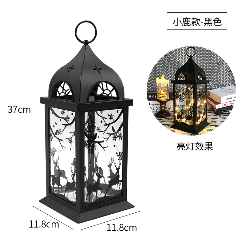 Wholesale LED light strings, plastic Christmas deer wind lanterns, Christmas tree wind lanterns, festival creative decorative hanging ornaments, cross-border exclusive supply Specification image
