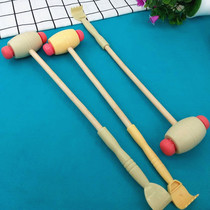 Manufacturers direct sales wooden handle hand hammer plastic massage hand hammer dual-use massage hammer two yuan hot sale