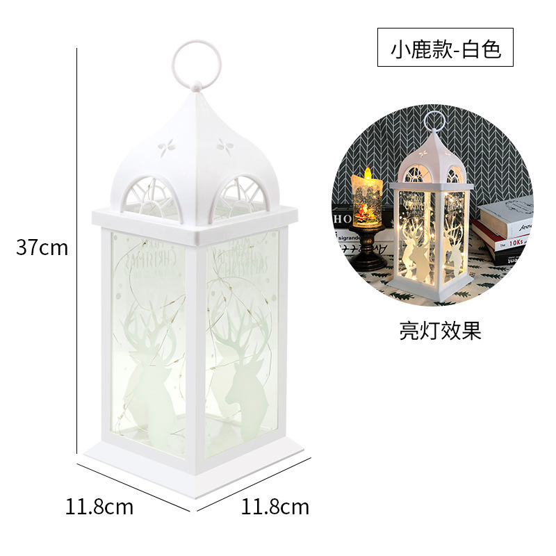 Wholesale LED light strings, plastic Christmas deer wind lanterns, Christmas tree wind lanterns, festival creative decorative hanging ornaments, cross-border exclusive supply Application Scenario
