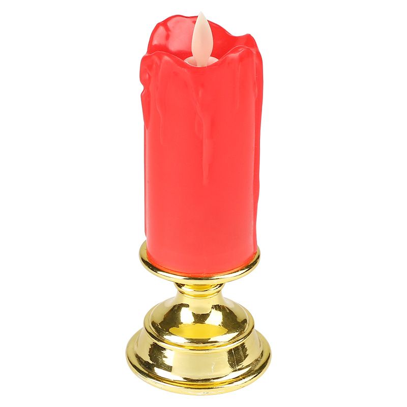 New Year's light-emitting electronic candles for praying to Buddha, visiting graves, church, home, replaceable battery plastic LED candles wholesale Item Picture