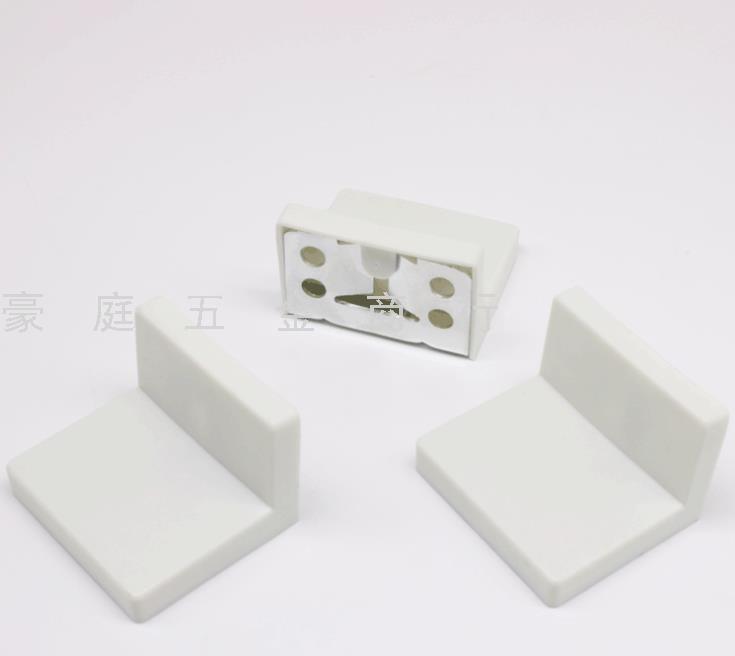 Piezas de conexión de plástico código de suspensión con chapa de hierro código de esquina ángulo recto código de suspensión muebles hardware accesorios