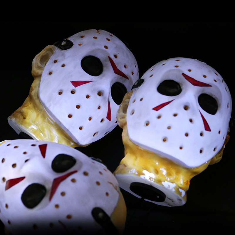 New Halloween Jason ground plug LED light-emitting and sound-emitting lamp Pumpkin Ghost Festival prank props directly supplied by the manufacturer Application Scenario