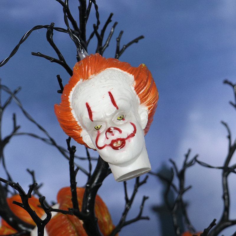 New Halloween decorative led clown lights, string lights, Ghost Festival, haunted house atmosphere pendants, colorful lights, festival gifts details Picture