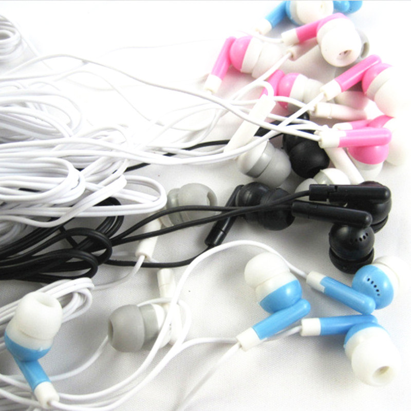Factory direct sales of Korean version fashionable candy-colored MP3MP4, 1.3-meter round cable mobile in-ear silicone headsets