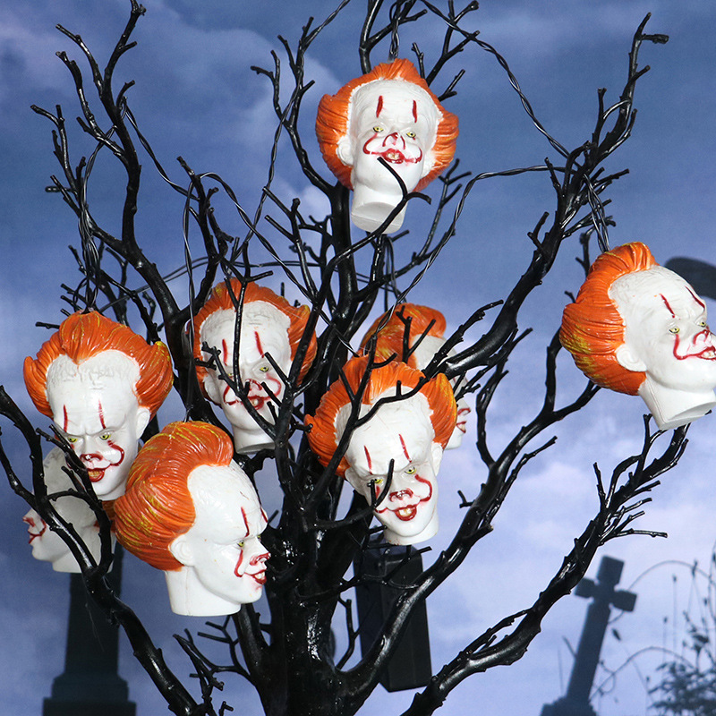 New Halloween decorative led clown lights, string lights, Ghost Festival, haunted house atmosphere pendants, colorful lights, festival gifts Specification image